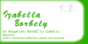 izabella borbely business card